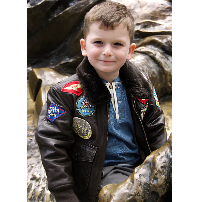 Top Gun Leather Aviator Youth Jacket