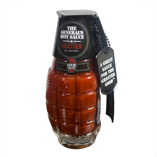 The General's Dead Red Hot Sauce in Grenade Bottle