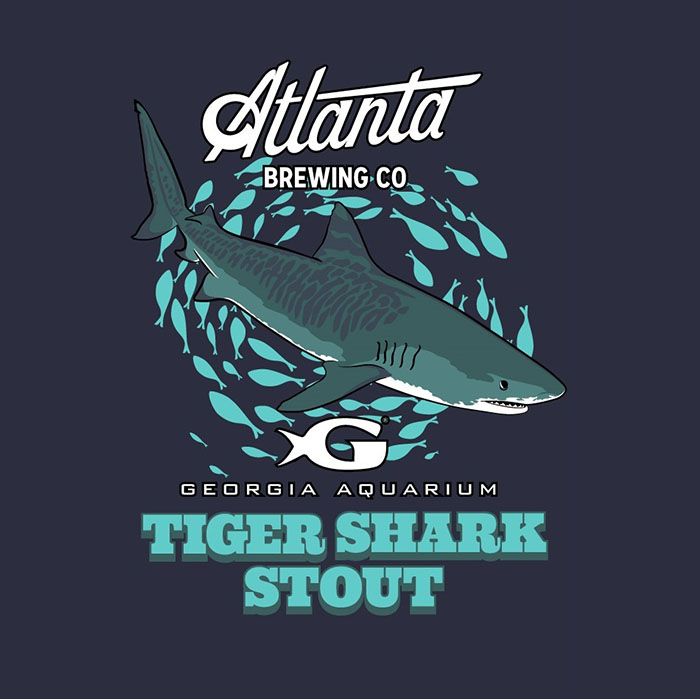 Tiger Shark Stout Zipper Fleece - Georgia Aquarium - Back View