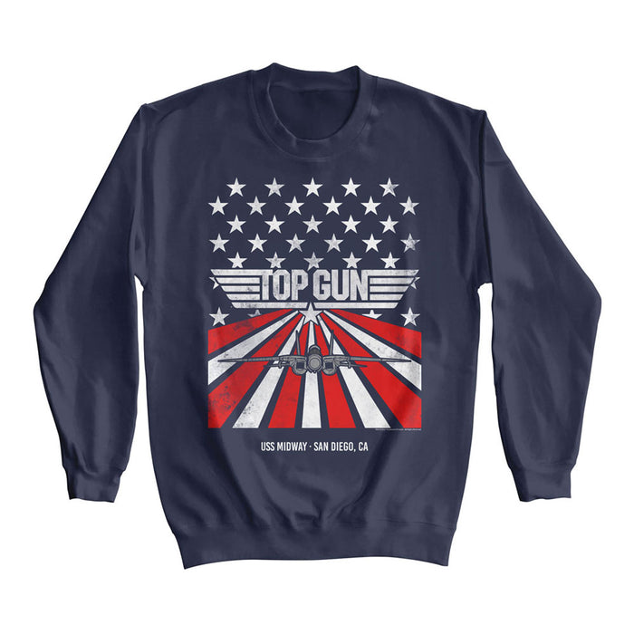 USS Midway Museum Top Gun Flag Sweatshirt