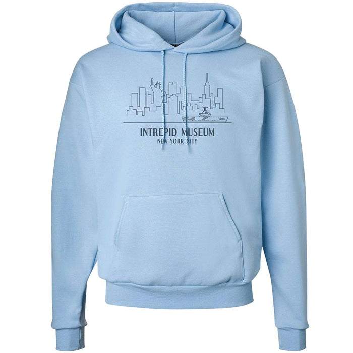 Adult Intrepid Museum Skyline Hooded Sweatshirt