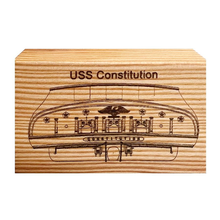 USS Constitution Reclaimed Engraved Wood Blocks