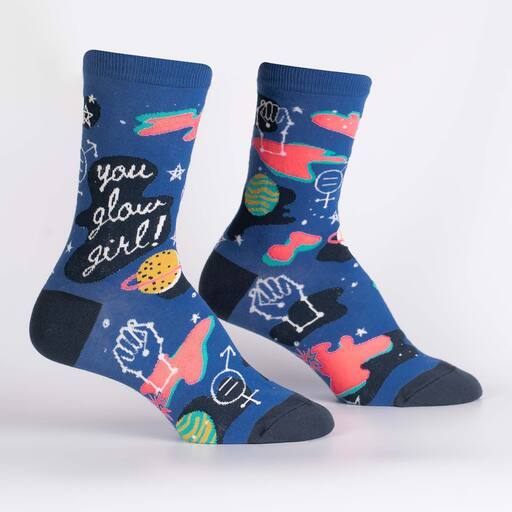 Women's You Glow Girl Crew Socks