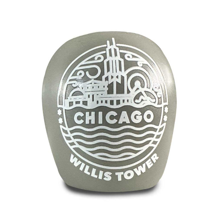 Willis Tower Chicago Etched Barrel Shot Glass