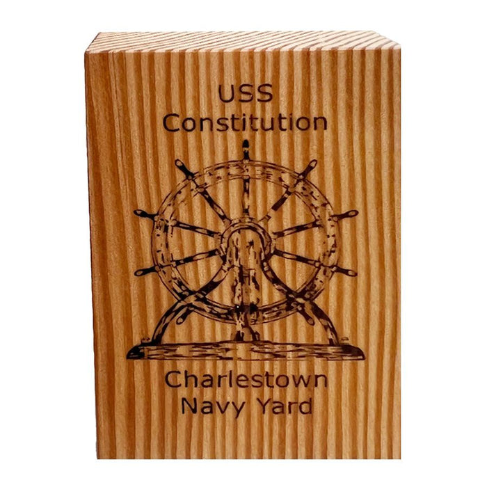 USS Constitution Reclaimed Engraved Wood Blocks