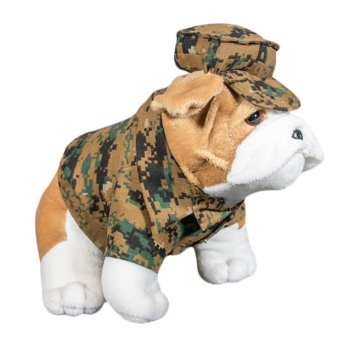 USMC Woodland Camo Chesty Bulldog Plush