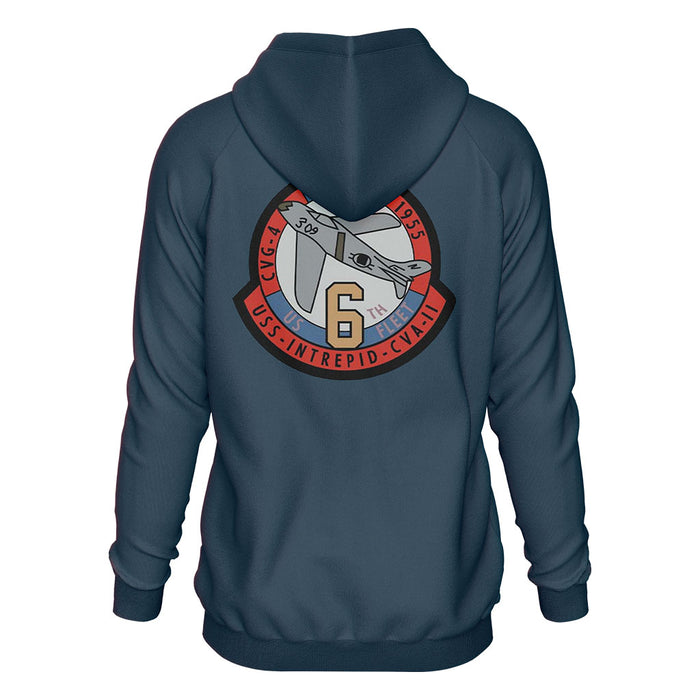Intrepid Fighter Squadron Crew Patch Zip-Up Hooded Sweatshirt