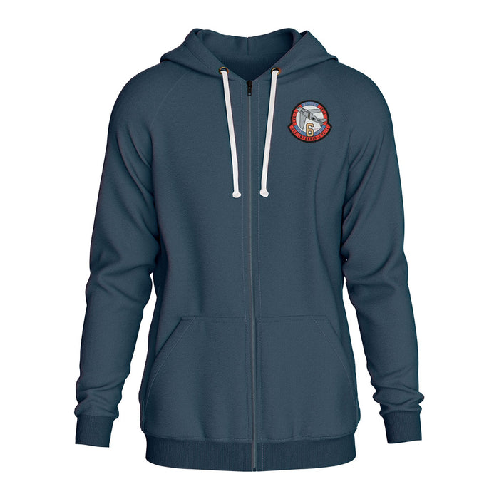 Intrepid Fighter Squadron Crew Patch Zip-Up Hooded Sweatshirt