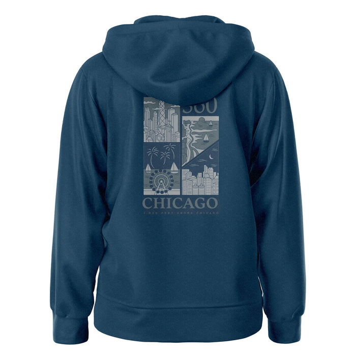 360 Chicago City Icons Zip-Up Sweatshirt