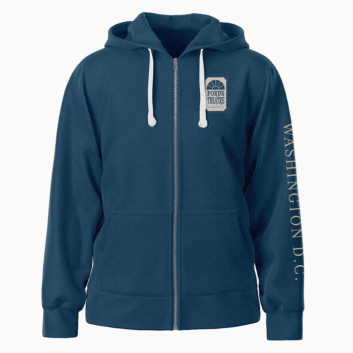 Ford's Theatre Building Zip-Up Hooded Sweatshirt