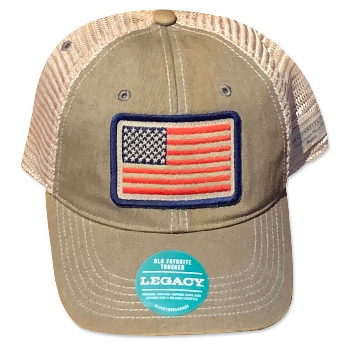 American Flag Trucker Ball Cap Hat