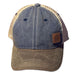 USS Constitution Leather Patch Silhouette Trucker Cap Hat