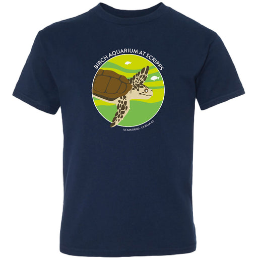 Navy Sea Turtle Youth Tee - Birch Aquarium