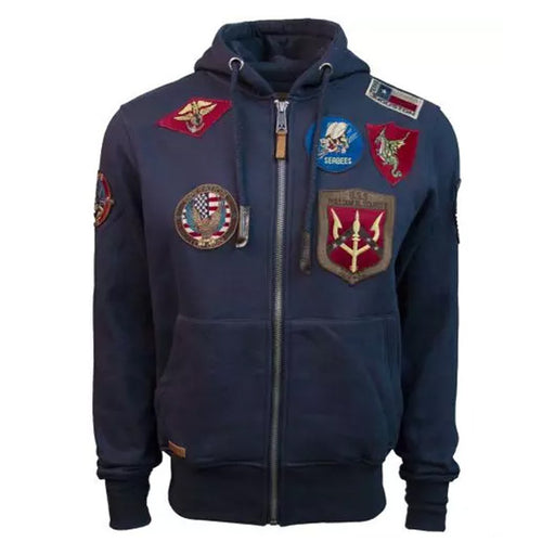 Adult Top Gun Official Hoodie with Patches
